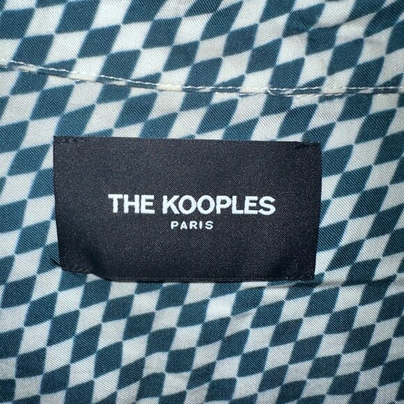 The Kooples Cuban Check Short Sleeve Shirt - Men's Medium - Picture 3 of 6